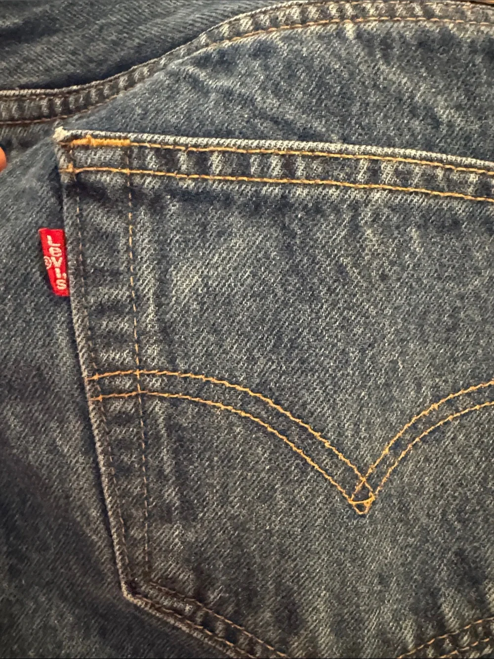Vintage 2001 Levi's 501 Men's Straight Leg Button Fly  Jeans in Dark Blue